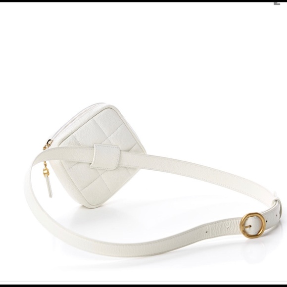 Chanel white Caviar Coin bag waist belt pouch GHW - Picture 5 of 15